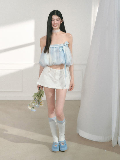 [Allow Me To Be Free] Original Solid Color Design A-Line Skirt Pants【s0000013557】