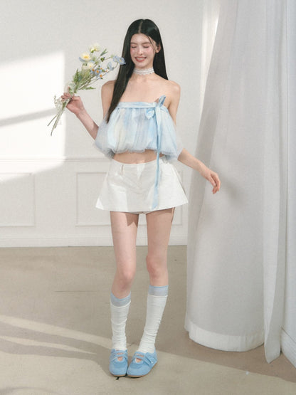 [Allow Me To Be Free] Original Solid Color Design A-Line Skirt Pants【s0000013557】