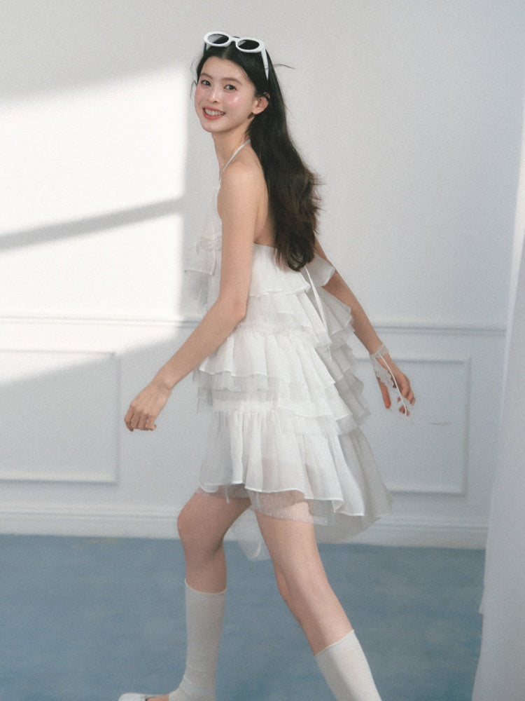 [Gardenia Letter] Original Mesh Design Suspender Dress & Skirt【s0000013558】