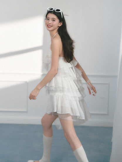 [Gardenia Letter] Original Mesh Design Suspender Dress & Skirt【s0000013558】