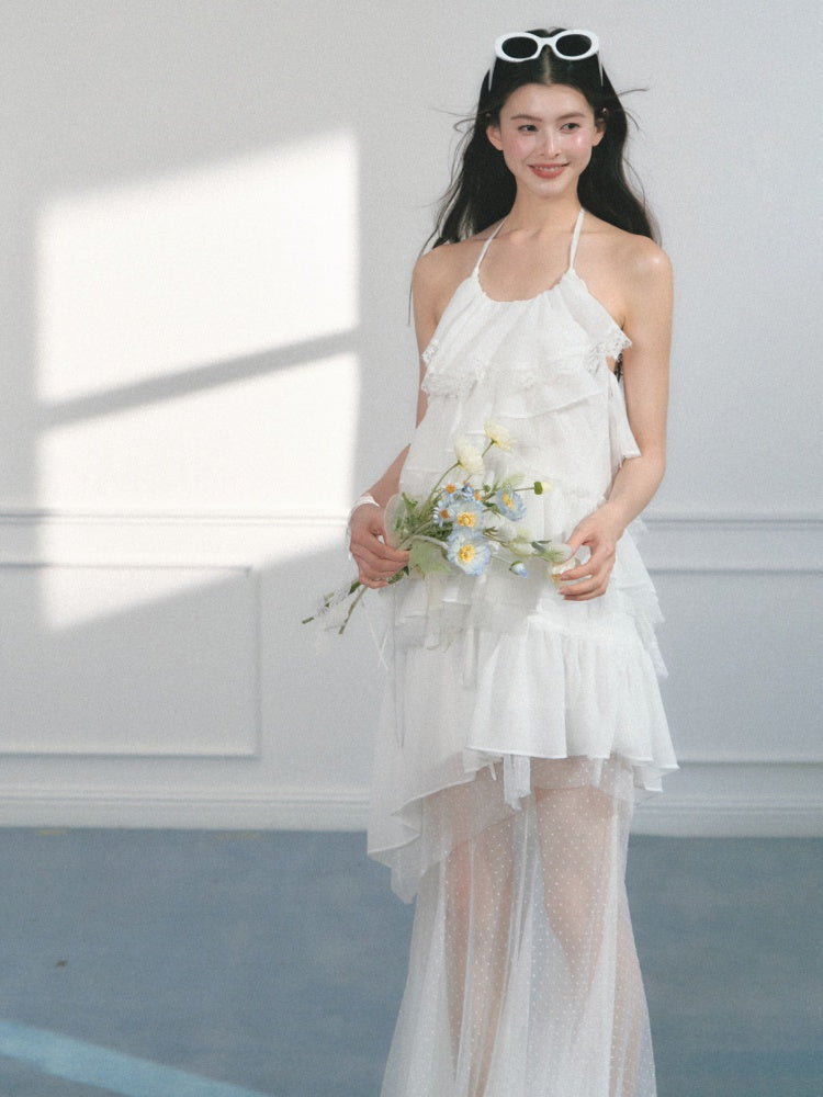 [Gardenia Letter] Original Mesh Design Suspender Dress & Skirt【s0000013558】