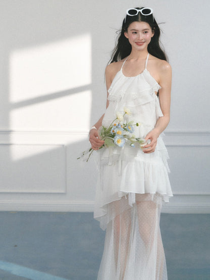 [Gardenia Letter] Original Mesh Design Suspender Dress & Skirt【s0000013558】