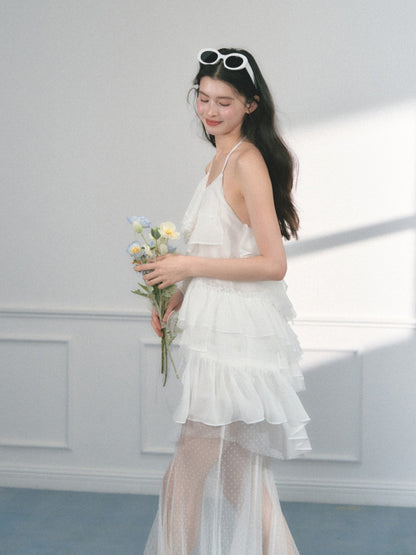 [Gardenia Letter] Original Mesh Design Suspender Dress & Skirt【s0000013558】