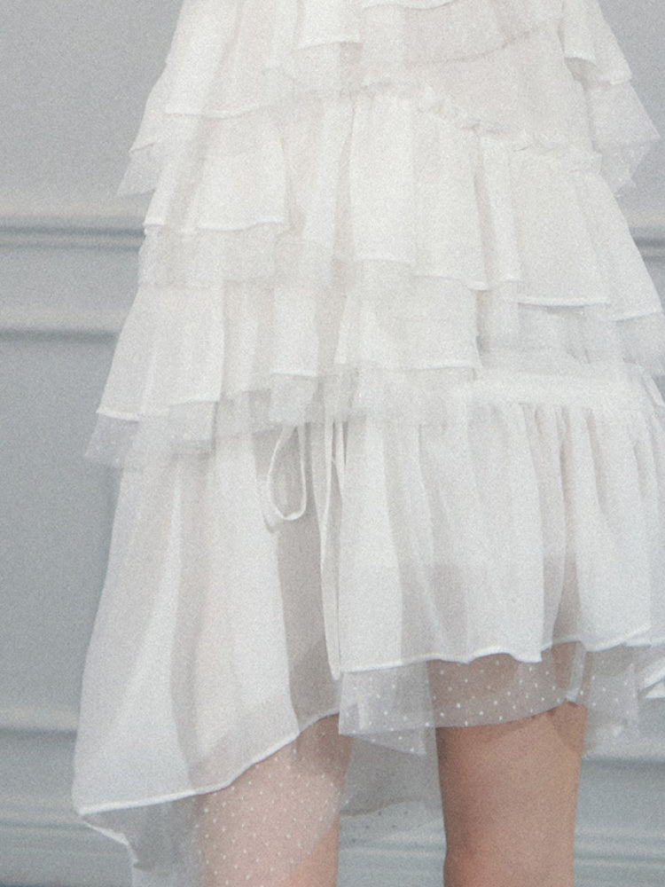 [Gardenia Letter] Original Mesh Design Suspender Dress & Skirt【s0000013558】