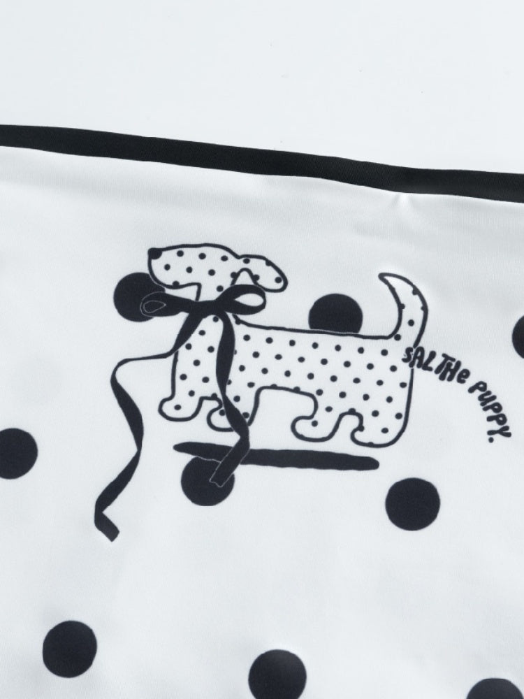 [Polka Puppy] Original Puppy Print Design Bandeau Tops【s0000013559】