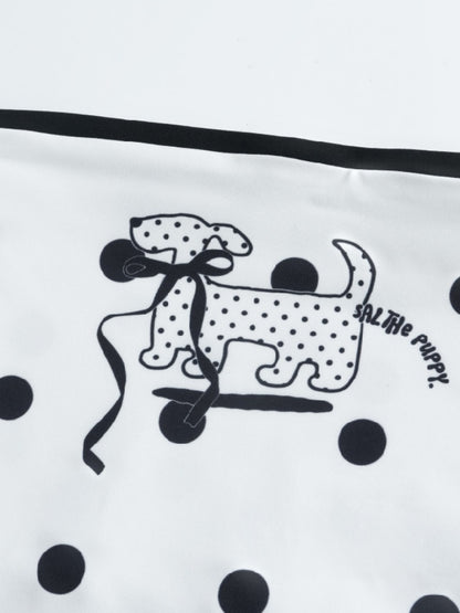 [Polka Puppy] Original Puppy Print Design Bandeau Tops【s0000013559】