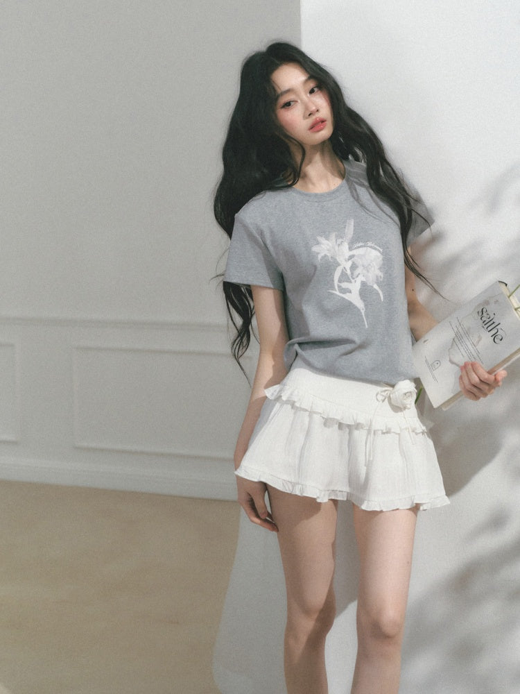 [Rose Poet] Original Ruffle Design A-Line Skirt【s0000013561】