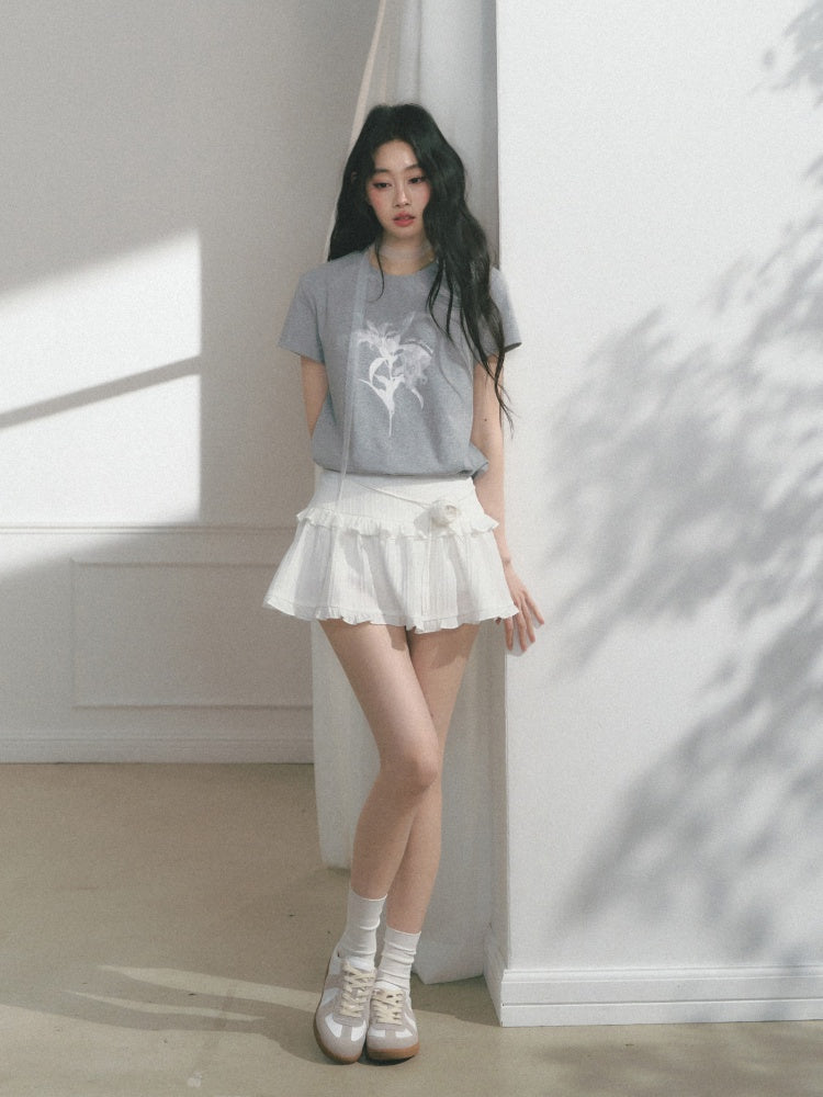 [Rose Poet] Original Ruffle Design A-Line Skirt【s0000013561】