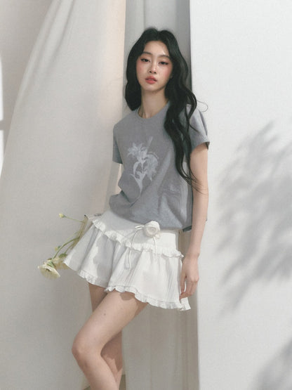 [Rose Poet] Original Ruffle Design A-Line Skirt【s0000013561】