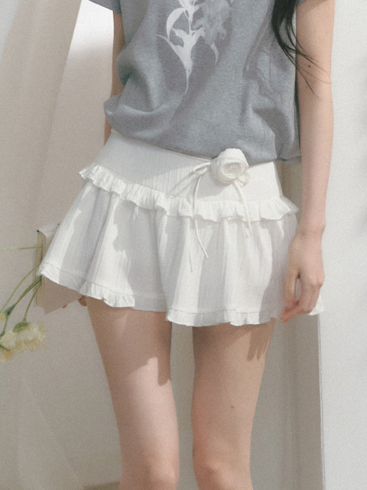 [Rose Poet] Original Ruffle Design A-Line Skirt【s0000013561】