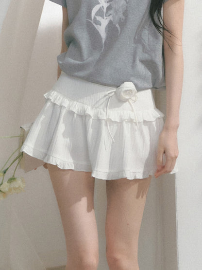 [Rose Poet] Original Ruffle Design A-Line Skirt【s0000013561】