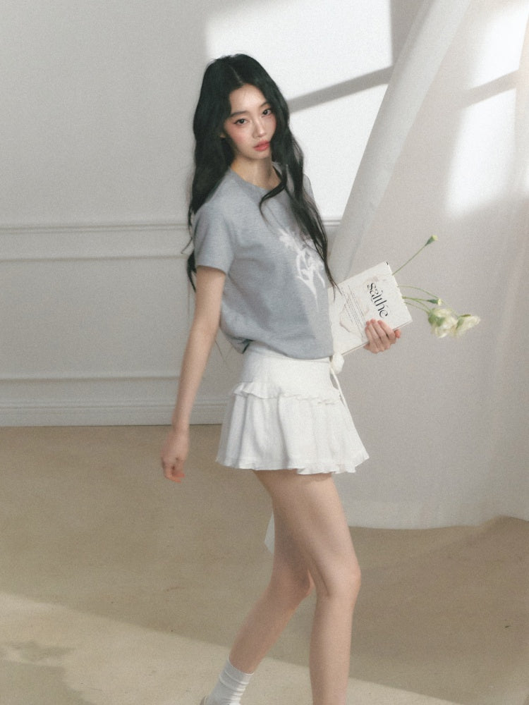 [Rose Poet] Original Ruffle Design A-Line Skirt【s0000013561】