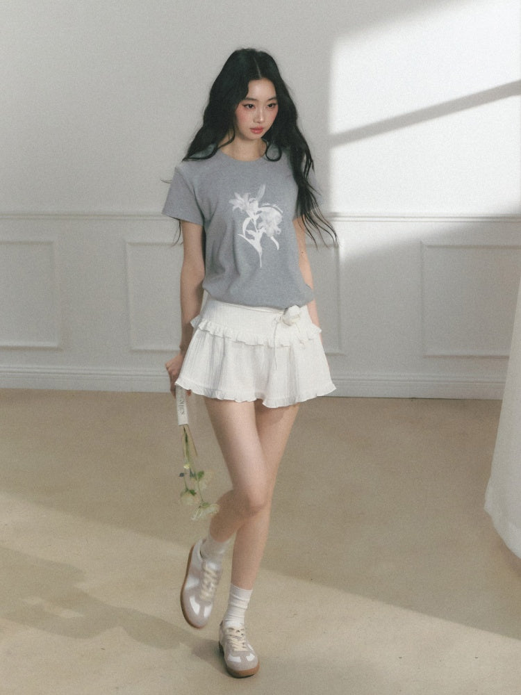 [Rose Poet] Original Ruffle Design A-Line Skirt【s0000013561】