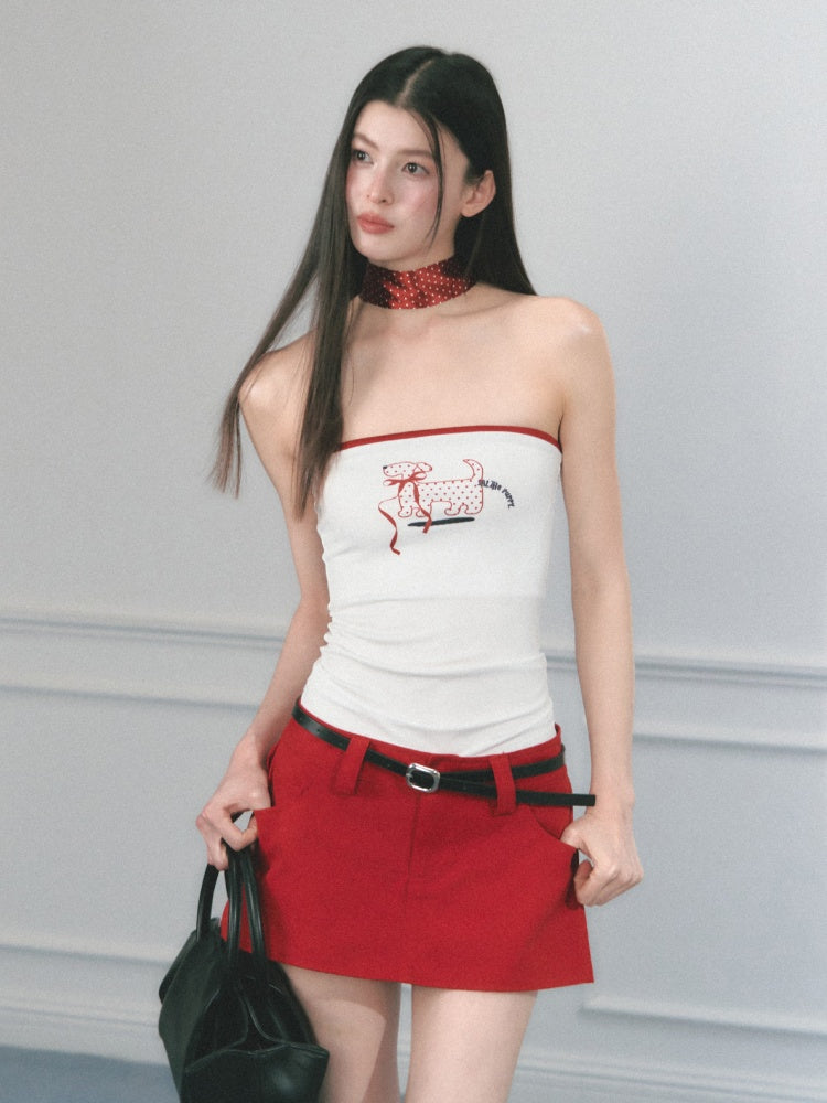 [Polka Concerto] Original French Polka Dot Ribbon Scarf【s0000013562】