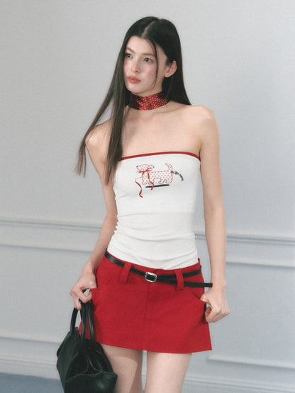 [Polka Concerto] Original French Polka Dot Ribbon Scarf【s0000013562】