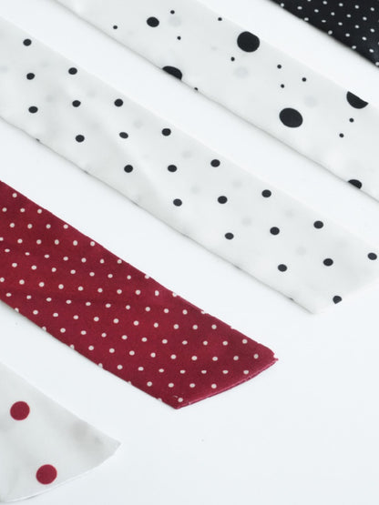 [Polka Concerto] Original French Polka Dot Ribbon Scarf【s0000013562】