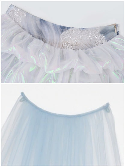 Call Of The Siren Mermaid Dress Island Vacation Beaded Short Skirt【s0000013563】