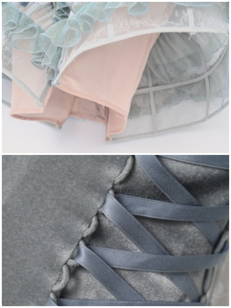 Call Of The Siren Heavy Industry Sequin Polarized Fishbone Jellyfish Seaside Resort Dress【s0000013565】