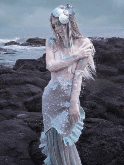 Call Of The Siren Mermaid Seaside Vacation Heavy Industries Sequins Polarized Dress【s0000013566】