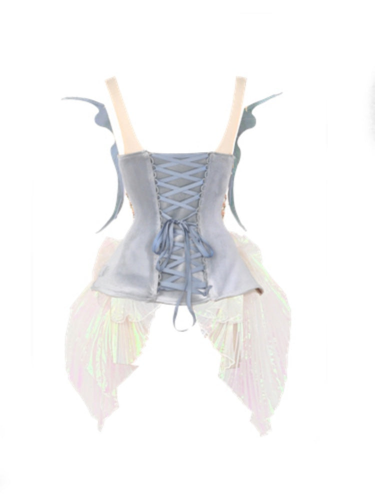 Call Of The Siren Mermaid Tie Polarized Corset Suspender Dress【s0000013567】