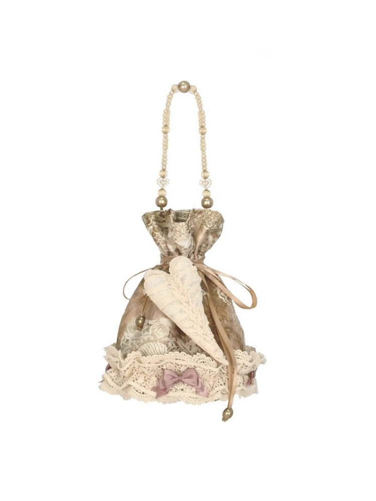 Vintage Elegant French Drawstring Heart Pocket Bag【s0000013568】