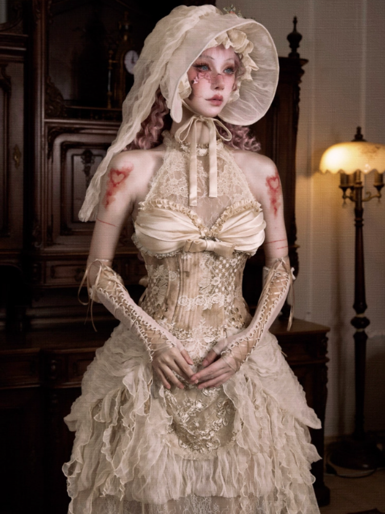 Rococo Vintage Elegant Herringbone Corset Slim Tunic【s0000013571】