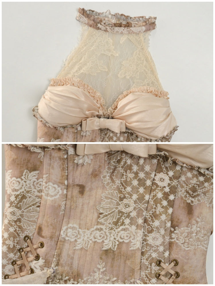 Rococo Vintage Elegant Herringbone Corset Slim Tunic【s0000013571】