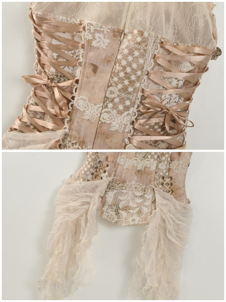 Rococo Vintage Elegant Herringbone Corset Slim Tunic【s0000013571】