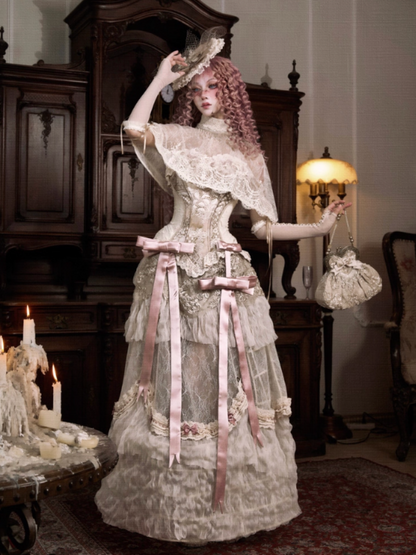 Lace Vintage Victorian Short Cape Shawl【s0000013573】