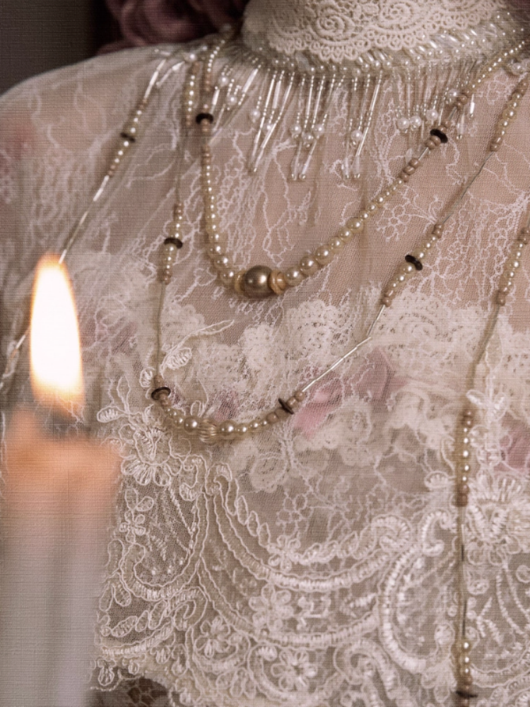 Lace Vintage Victorian Short Cape Shawl【s0000013573】