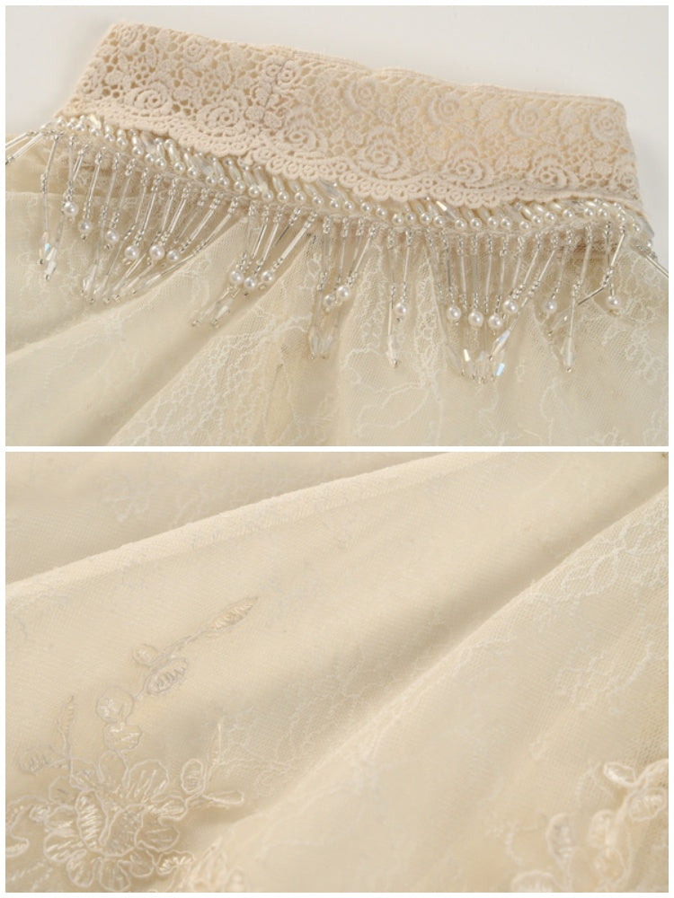 Lace Vintage Victorian Short Cape Shawl【s0000013573】