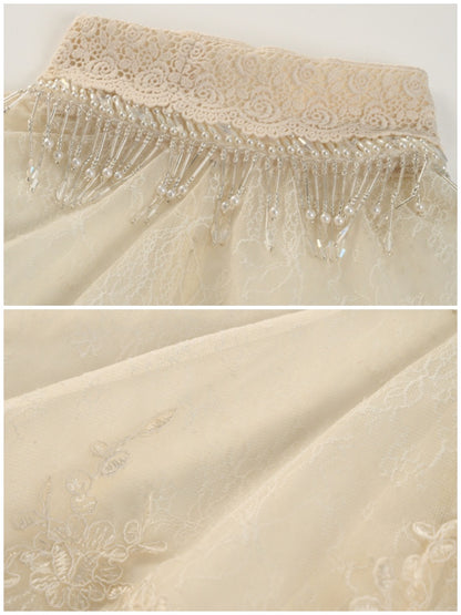 Lace Vintage Victorian Short Cape Shawl【s0000013573】