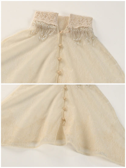 Lace Vintage Victorian Short Cape Shawl【s0000013573】