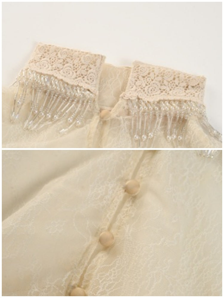 Lace Vintage Victorian Short Cape Shawl【s0000013573】