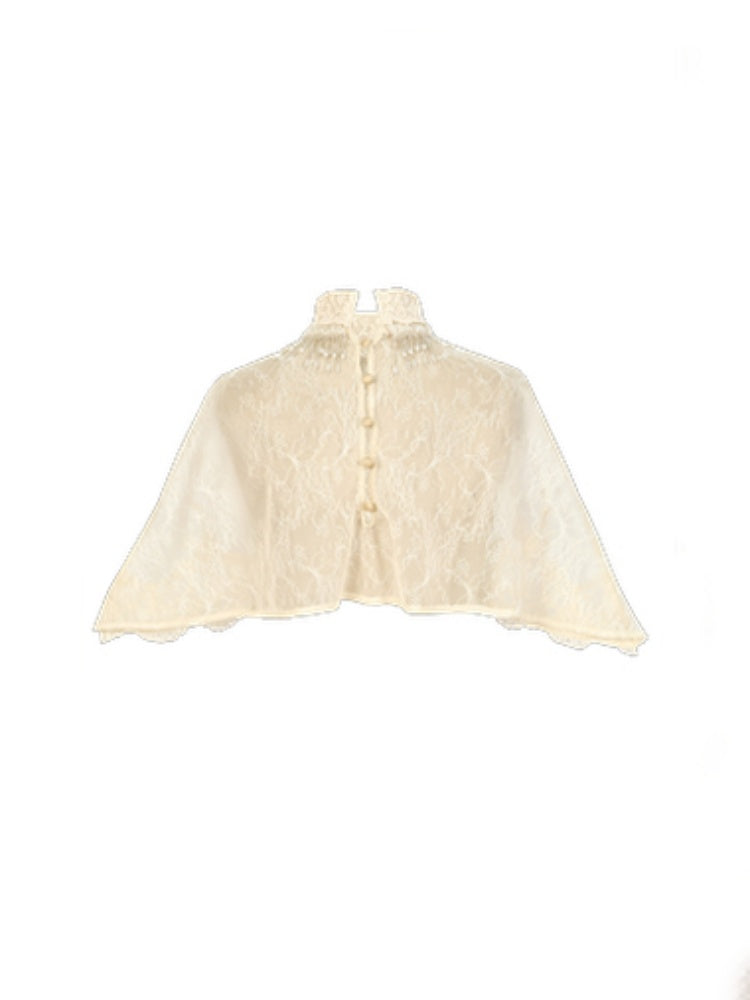 Lace Vintage Victorian Short Cape Shawl【s0000013573】