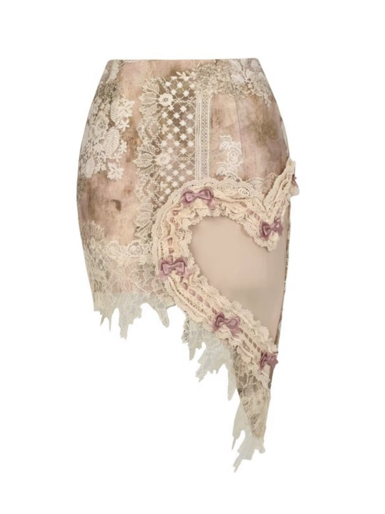 Love Lace Vintage Elegant Ribbon Skirt【s0000013574】