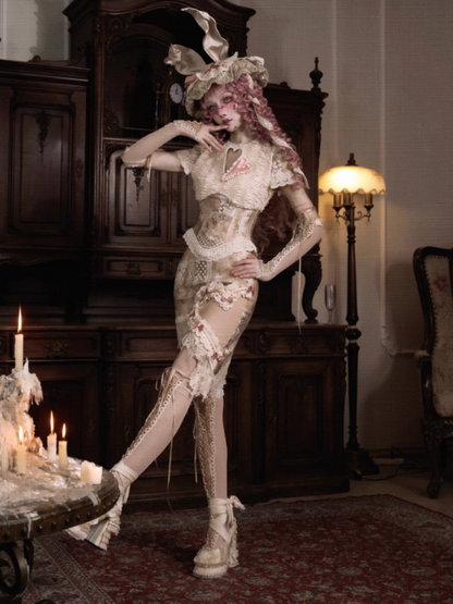 Love Lace Vintage Elegant Ribbon Skirt【s0000013574】