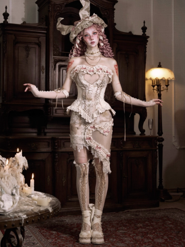 Love Lace Vintage Elegant Ribbon Skirt【s0000013574】