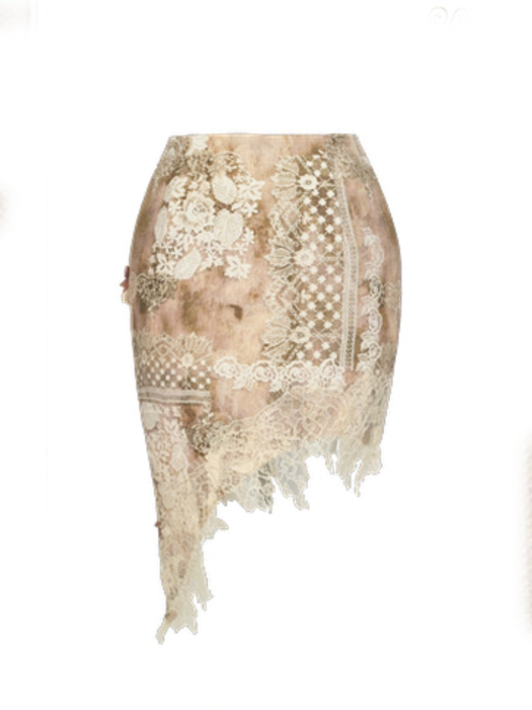 Love Lace Vintage Elegant Ribbon Skirt【s0000013574】