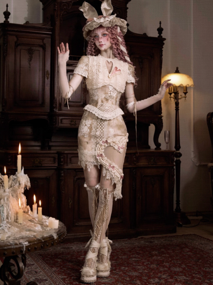 Love Lace Vintage Elegant Ribbon Skirt【s0000013574】