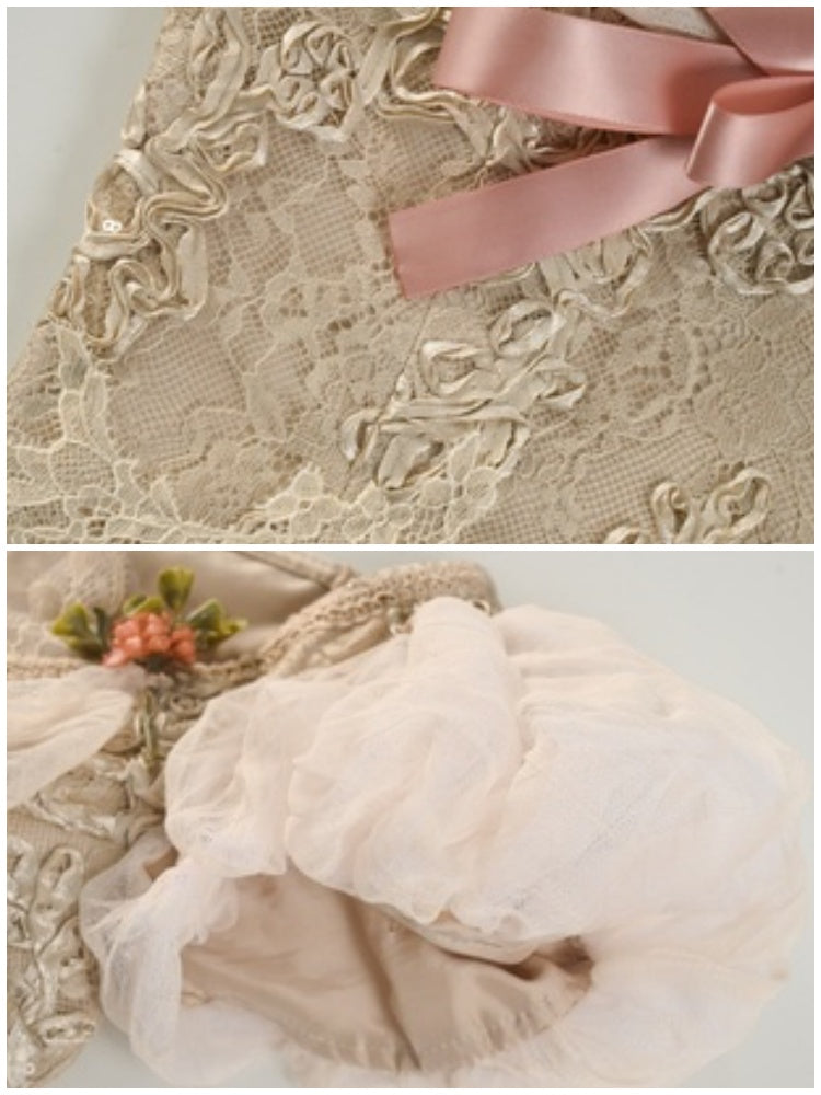 Edward Vintage Elegant One-Shoulder Puff Sleeve Mesh Tops【s0000013576】