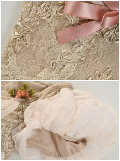 Edward Vintage Elegant One-Shoulder Puff Sleeve Mesh Tops【s0000013576】