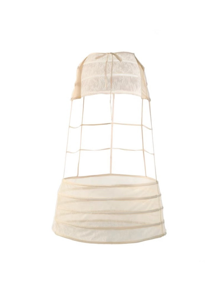 Basil French Elegant Vintage Ribbon Lace Long Trailing Skirt【s0000013577】