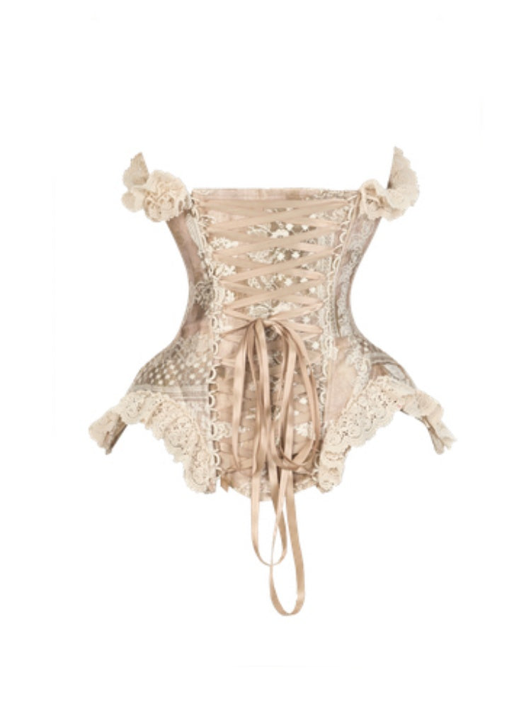 Love Fishbone Corset Rococo French Tunic Trim Tops【s0000013578】