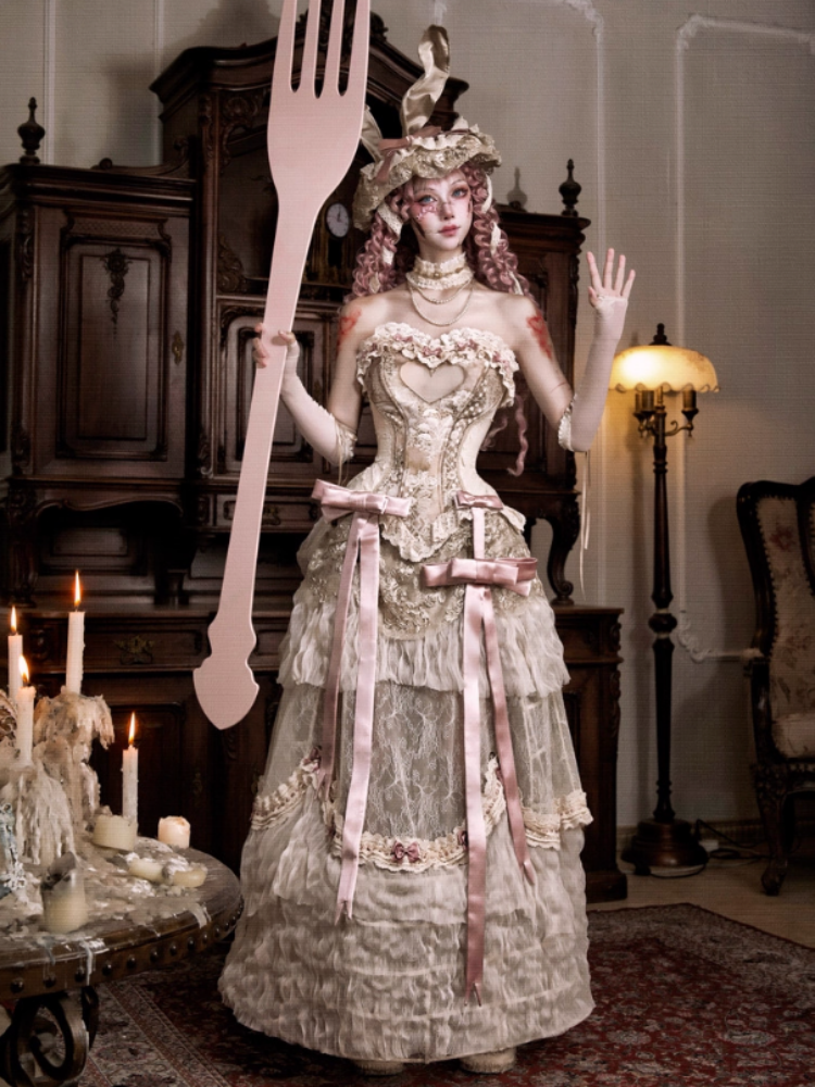 Love Fishbone Corset Rococo French Tunic Trim Tops【s0000013578】