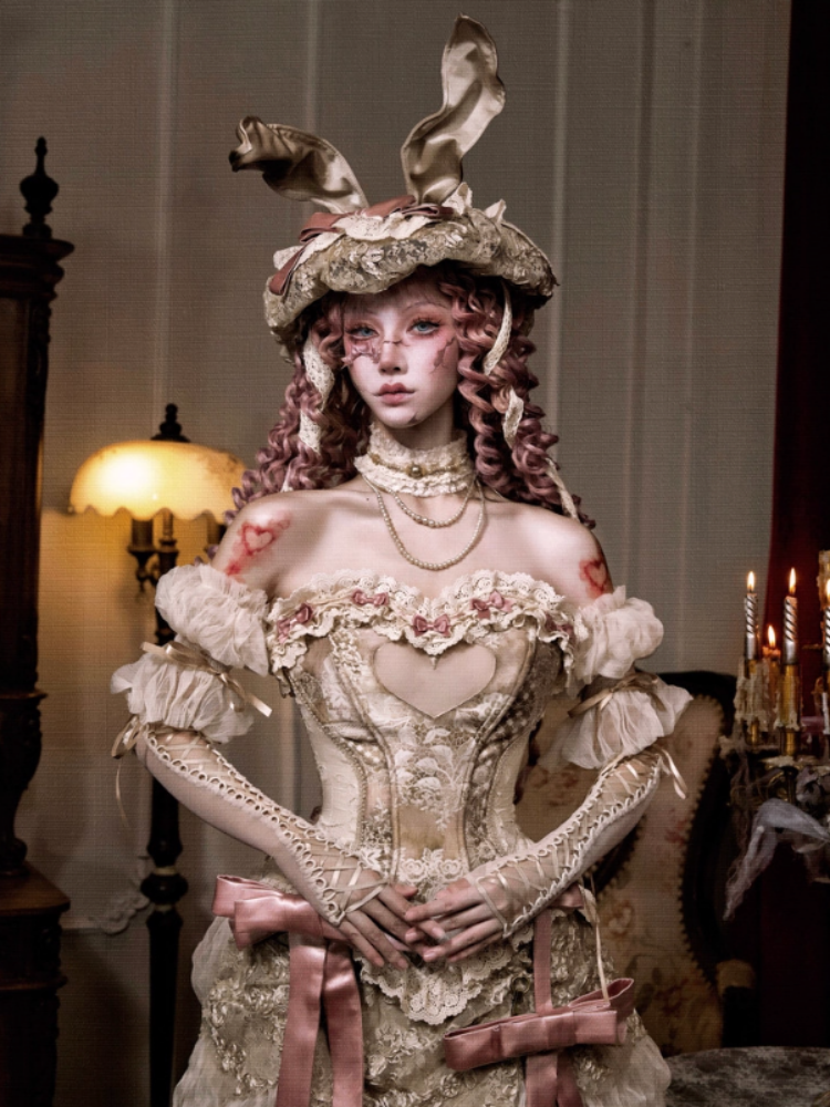 Love Fishbone Corset Rococo French Tunic Trim Tops【s0000013578】