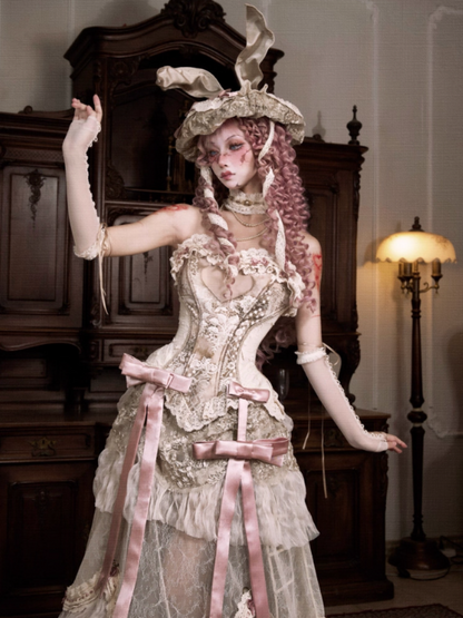 Love Fishbone Corset Rococo French Tunic Trim Tops【s0000013578】