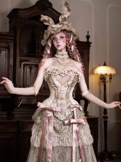 Love Fishbone Corset Rococo French Tunic Trim Tops【s0000013578】