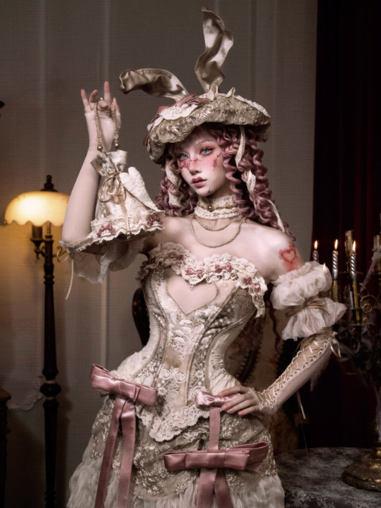 Love Fishbone Corset Rococo French Tunic Trim Tops【s0000013578】