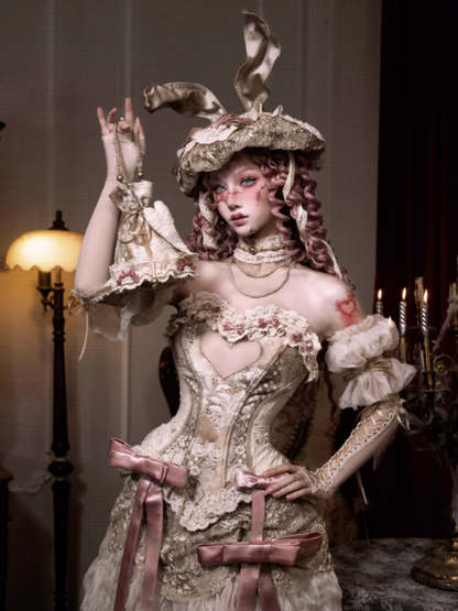 Love Fishbone Corset Rococo French Tunic Trim Tops【s0000013578】